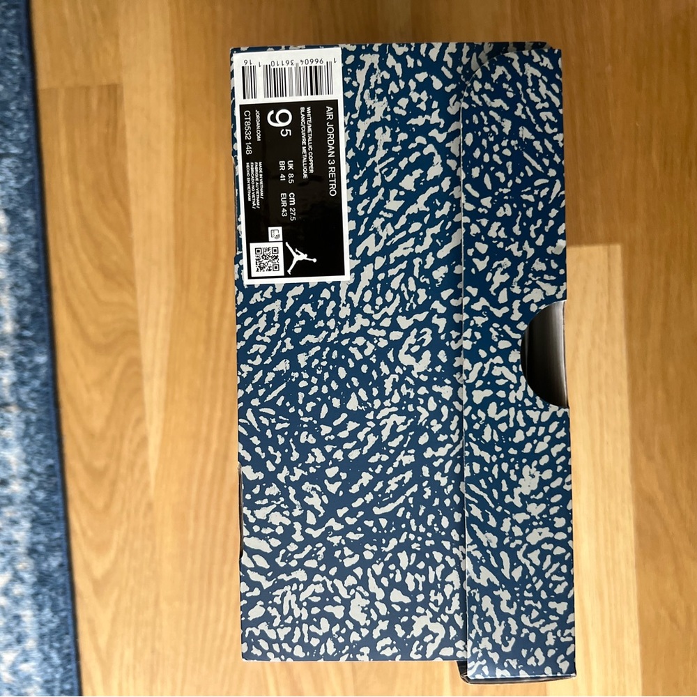 Nike Air Jordan 3s Retro New in Box Blue and White - Picture 5 of 5